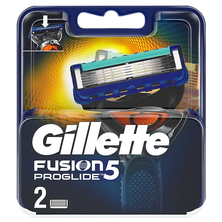 Gillette Fusion5 ProGlide Náhradné Holiace Hlavice, 2 Kusy