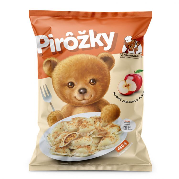 Mišove maškrty Pirohy plnené jablkovou plnkou 87% jabĺk 480g