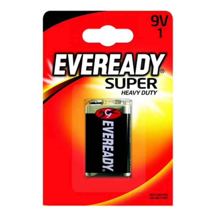 Energizer Eveready Super Heavy Duty 9V 6F22 zinkovo-chloridová batéria 1ks