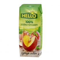 Hello 100% jablko - Broskyňa 250ml 