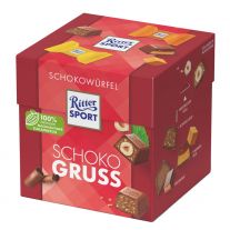 Ritter Sport čokoládové kocky „Čokoládový pozdrav“ 22 ks mix príchutí, 176 g
