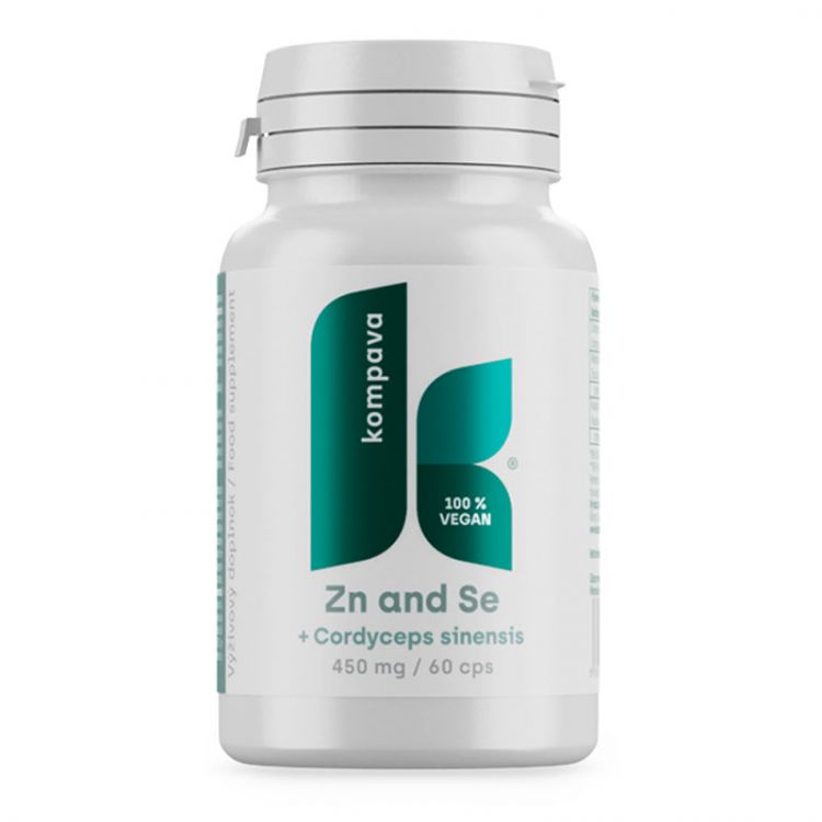 Kompava Zinok a Selén (450 mg) 60 kapsúl