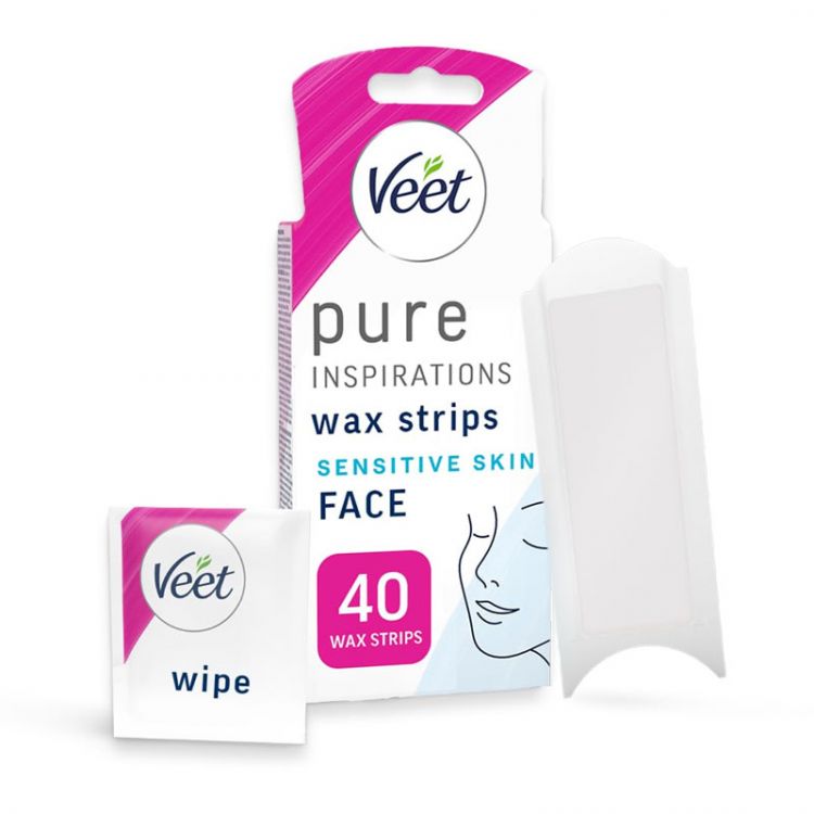 Veet cold wax strips 40 pc+ wipes 4pcs Pure