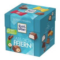 Ritter Sport čokoládové kocky „Nechaj sa osláviť“ 22 ks mix príchutí, 176 g