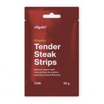 Vilgain Sušené steakové prúžky BIO chilli 25 g