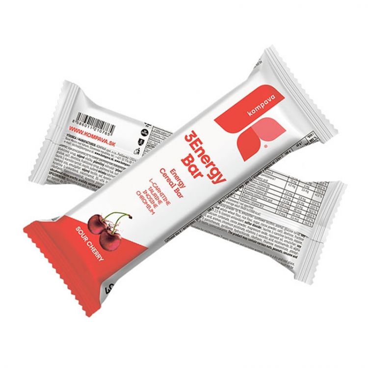 Kompava 3Energy Bar Višňa-tmavá poleva 40 g