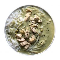 Freshery Ryžové rezance Green curry s kuracím mäsom v skle 270g