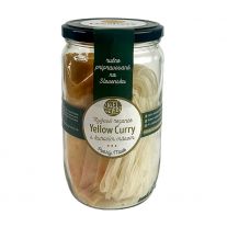 Freshery Ryžové rezance Yellow curry s kuracím mäsom v skle 270g