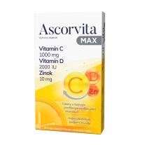 ASCORVITA Max vitamín C, D a zinok 30 tabliet