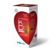 BIOMIN vitamín K2 + vitamín D3 2000 IU premium 60 kapsúl