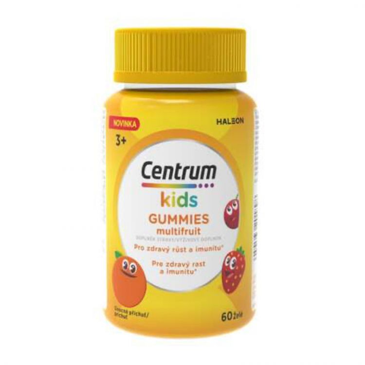 CENTRUM Kids gummies multifruit multivitamín pre deti 60 želé
