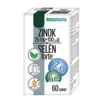EDENPHARMA Zinok 25 mg + selén 100 µg forte 60 tabliet