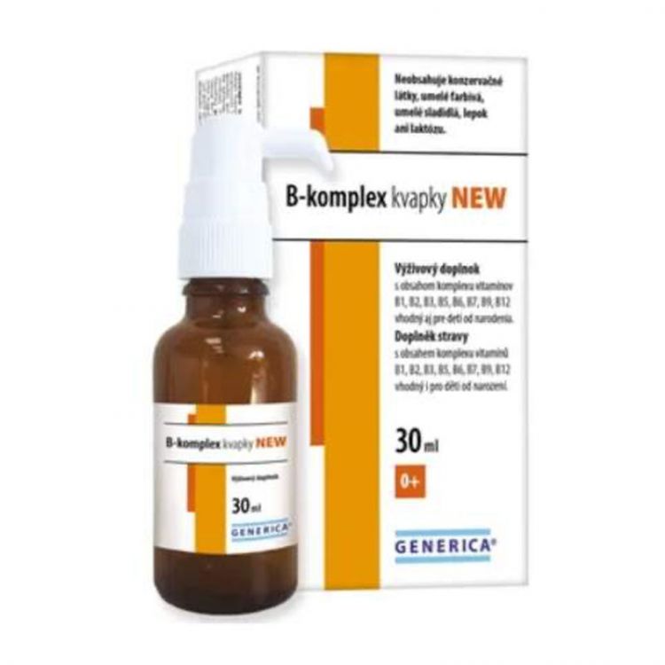 GENERICA B-komplex kvapky pre deti od narodenia 30 ml
