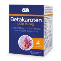 GS Betakarotén gold 15 mg s nechtíkom a šafranom 80 + 40 120 kapsúl