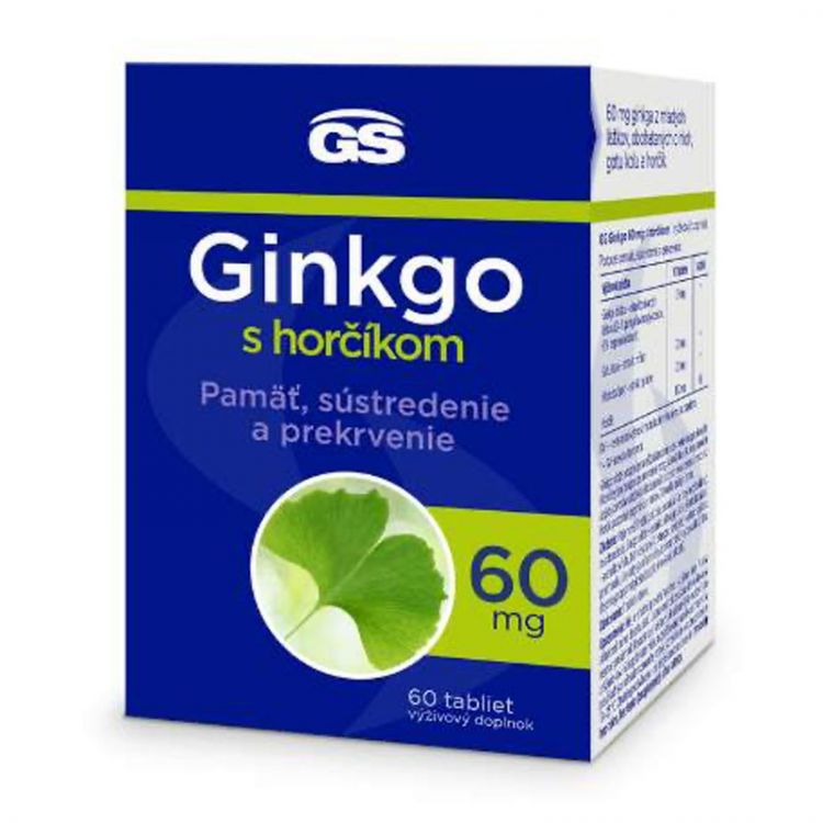 GS Ginkgo 60 mg s horčíkom 60 tabliet