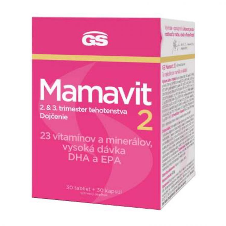 GS Mamavit 2 tehotenstvo a dojčenie 30 tabliet + 30 kapsúl