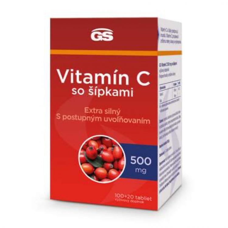 GS Vitamín C 500 mg so šípkami 120 tabliet