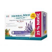 HERBALMED Pastilky bez cukru 24 + 6 tabliet ZADARMO