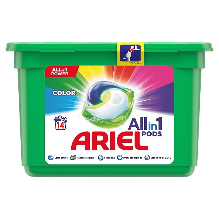 Ariel All In 1 Pods Color, Gélové Kapsuly Na Pranie, 14 Praní