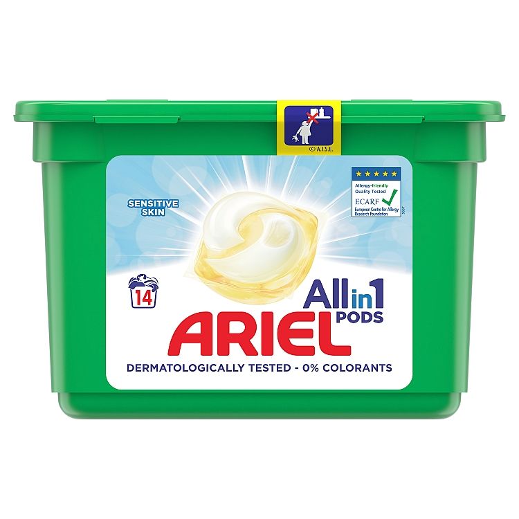 Ariel 3 v 1 Pods Sensitive S Jemným Zložením Na 14 Praní - eDELIA.sk
