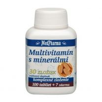 MEDPHARMA Multivitamín s minerálmi 30 zložiek 100 + 7 tabliet ZADARMO