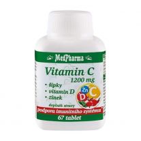 MEDPHARMA Vitamín C 1200 mg šípky vitamín D + zinok 67 tabliet