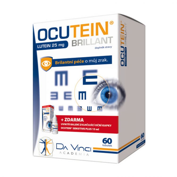 OCUTEIN Brillant luteín 25 mg 60 tabliet +15 ml