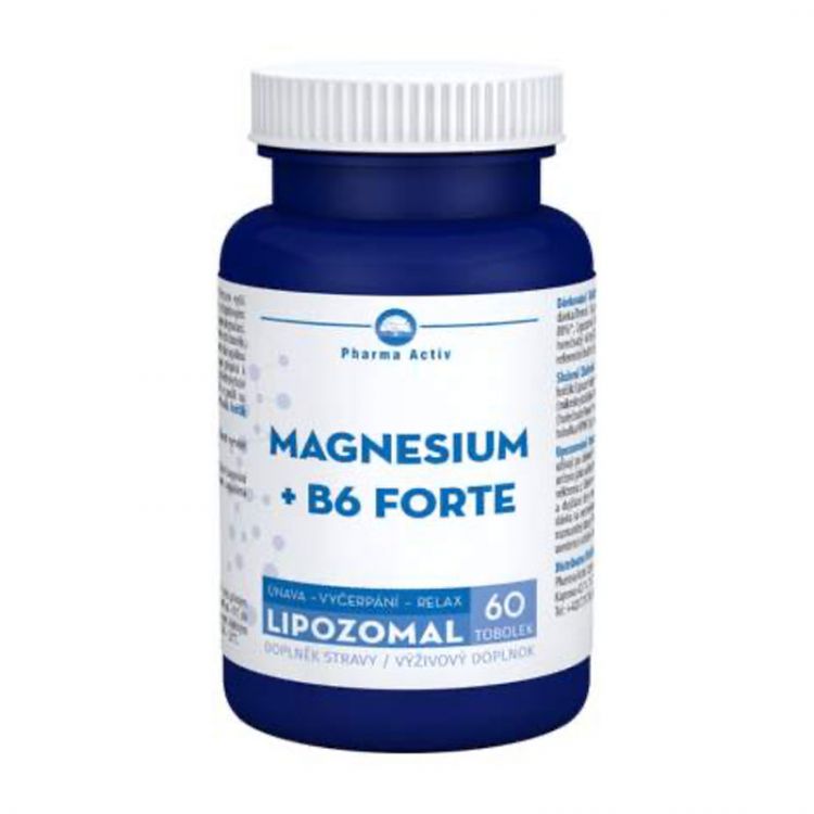 PHARMA ACTIV Lipozomal magnesium + B6 forte 60 kapsúl