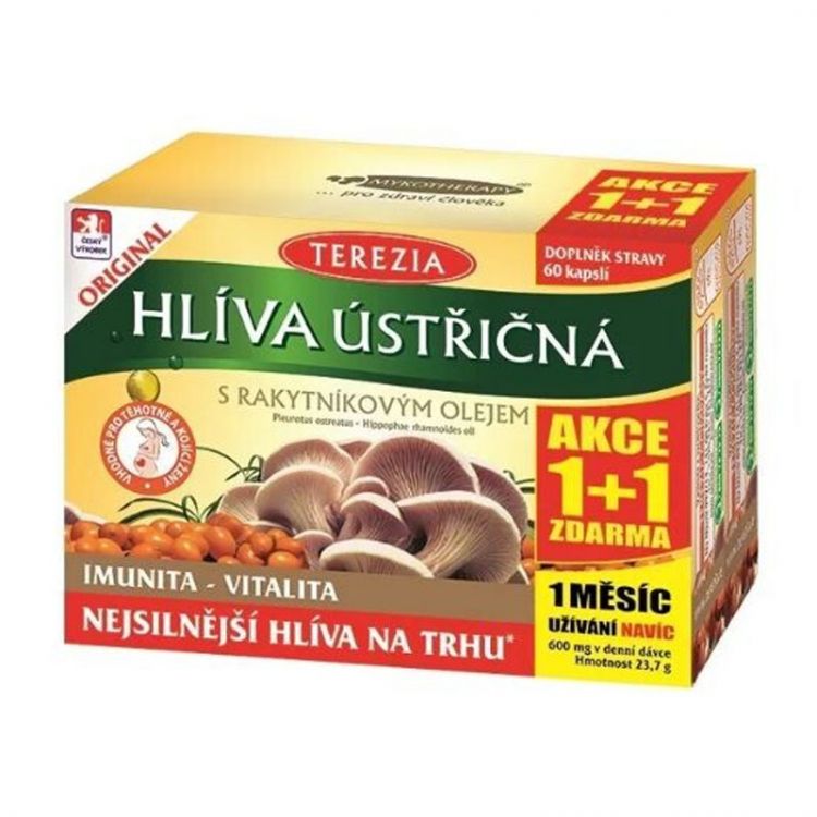 TEREZIA Hliva ustricová s rakytníkovým olejom 60 + 60 kapsúl ZADARMO