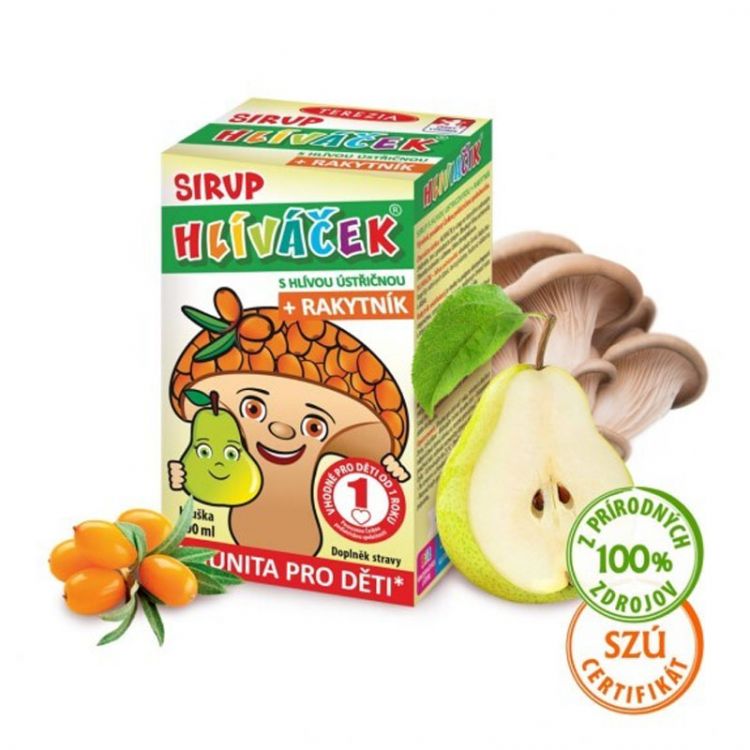 TEREZIA Hliviačik sirup s hlivou s rakytníkom príchuť hruška 100 ml