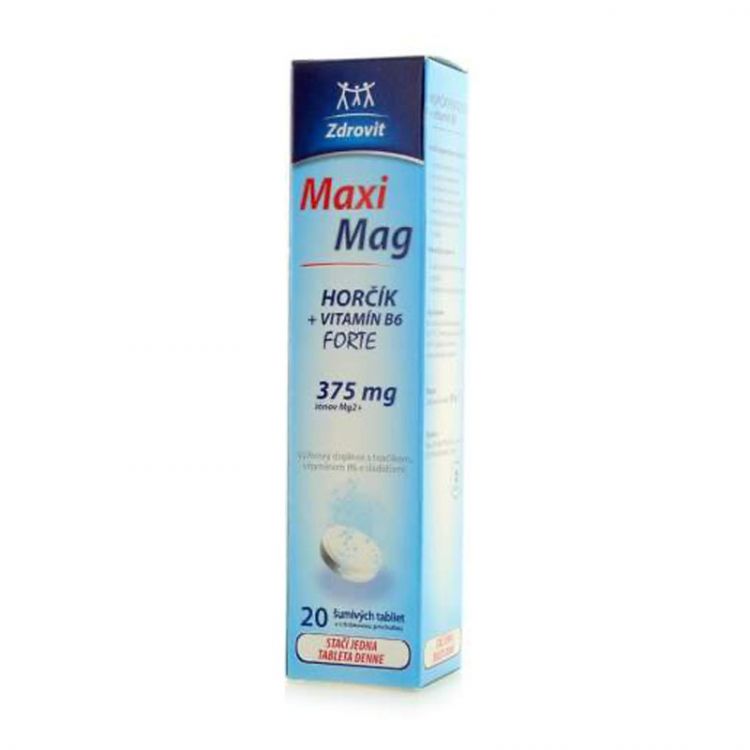 ZDROVIT MaxiMag horčík forte (375 mg) + vitamín B6 20 šumivých tabliet