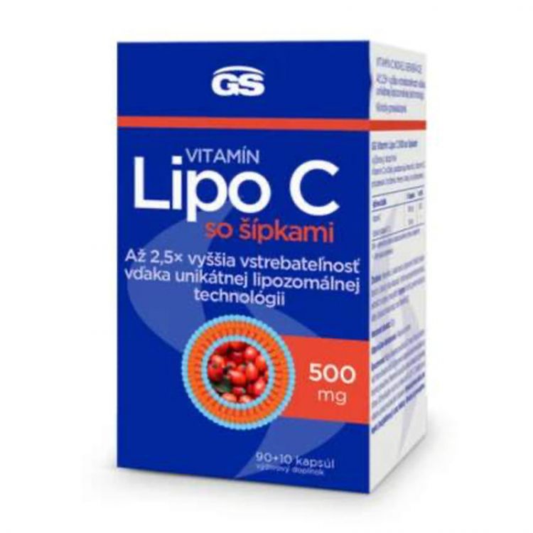 GS Vitamín lipo C 500 mg so šípkami 90 + 10 kapsúl
