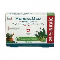 HERBALMED Pastilky pri kašli 24 + 6 tabliet ZADARMO
