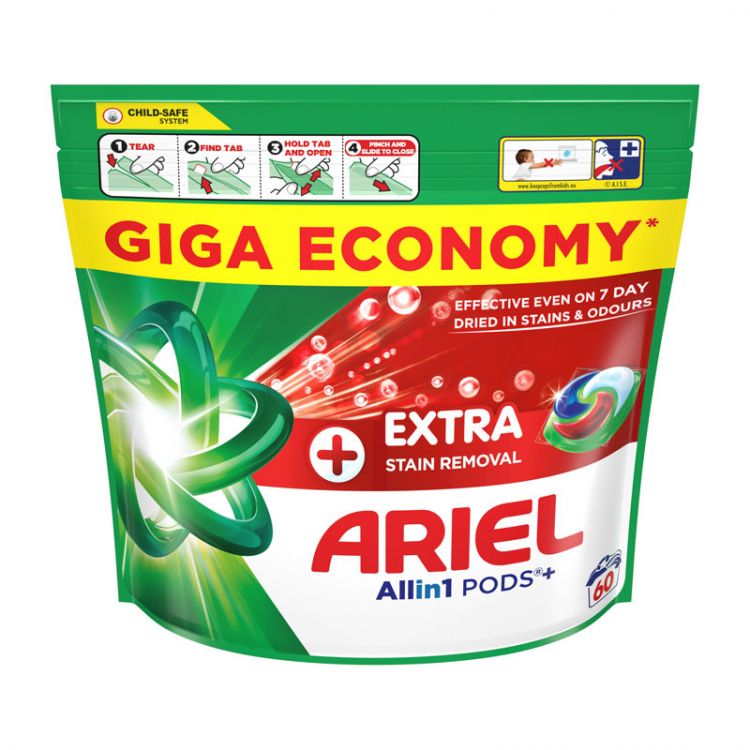 ARIEL Gelové tablety Extra Clean 60 ks