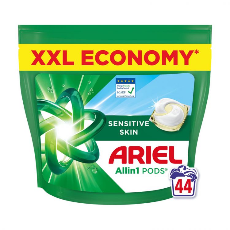 ARIEL Gelové tablety Sensitive 44 ks
