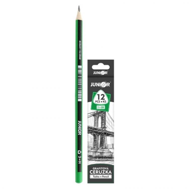 Ceruzka grafitová JUNIOR trojhranná - tvrdosť H (č.3)