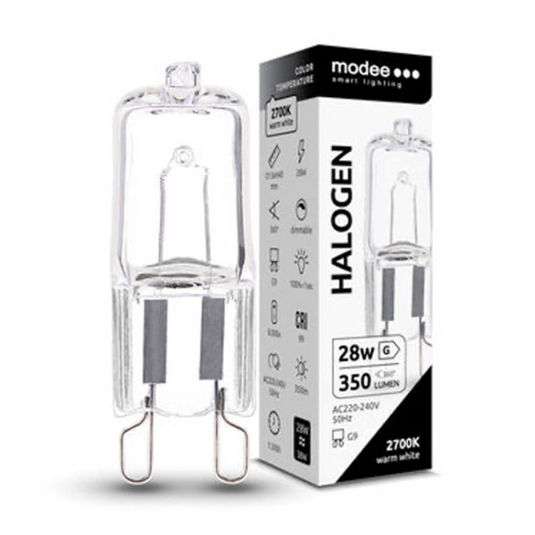 Modee ECO halogénová žiarovka G9 28W 350 lm teplá biela, stmievateľná (ML-HG928W)
