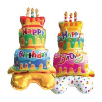 Balón narodeninový Torta 120 cm (mix farieb)
