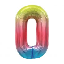 Balón narodeninový, farebný 40 (100 cm) číslo 0