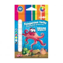 Farby temperové JUNIOR Ocean World 12 ml - sada 6 ks