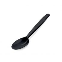 Kávová lyžička (PP) znovu použiteľná čierna 13 cm [50 ks]