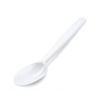Lyžica (PP) znovu použiteľná biela 18,5cm (50 ks)