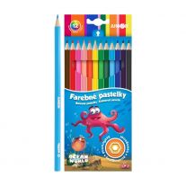 Pastelky JUNIOR Ocean World šesťhranné - sada 12 ks