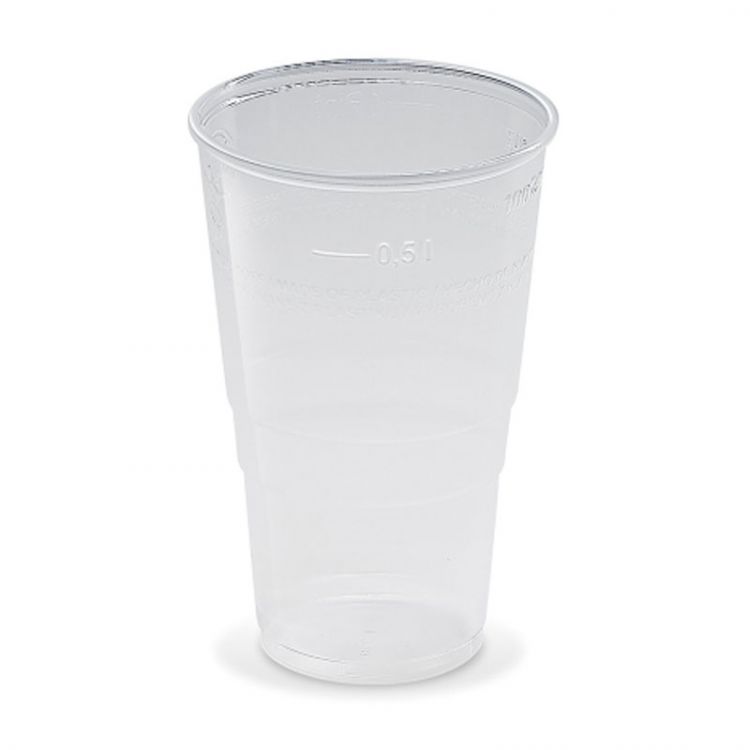 Pohár priehľadný 0,5 l (PP),  50 ks