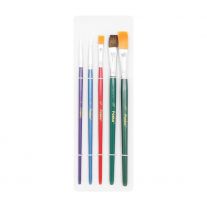 Sada štetcov Foska Color 5 ks, guľaté č. 2 a 4 + ploché č. 1/4, 1/2, 1/2