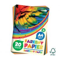 Zložka farebného papiera A4 80g, 20 listov/10 farieb