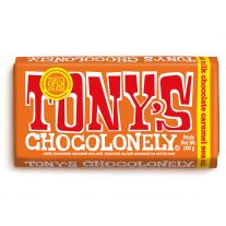 Tony's Chocolonely Mliečna čokoláda s kúskami karamelu a morskou soľou 180g
