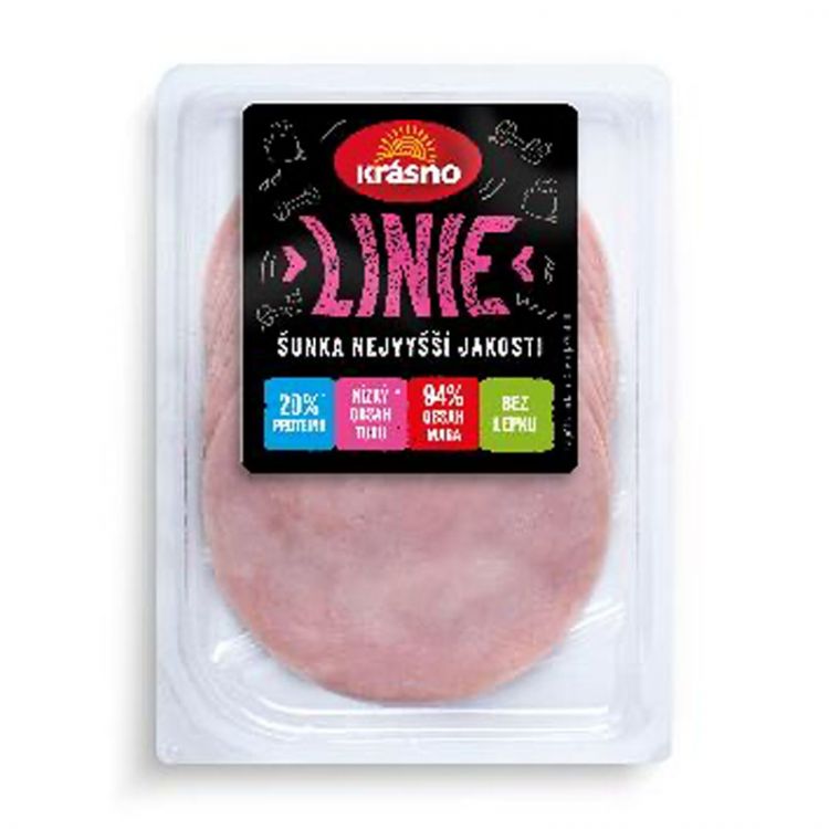 Krásno Línia šunka najvyššej kvality 94% masa 100g