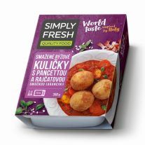 Simple fresh Vyprážané rýžové guličky s pancettou a paradajkovou omáčkou 350g