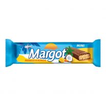 Margot mini mango a kokos, sójová tyčinka s chuťou manga máčaná v kakaovej poleve, 40 g